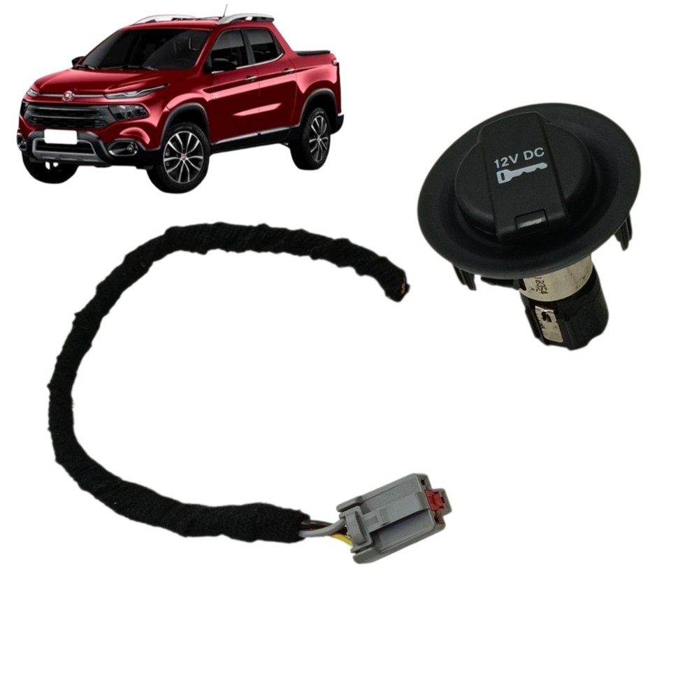 Acendedor console central fiat toro 2021 2020 2019 2018