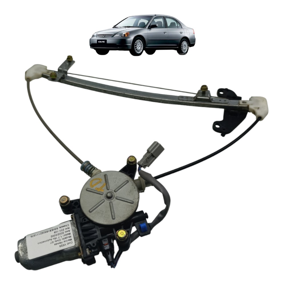 Motor Máquina Vidro Traseiro Direito Honda Civic G7 01 02 03 1