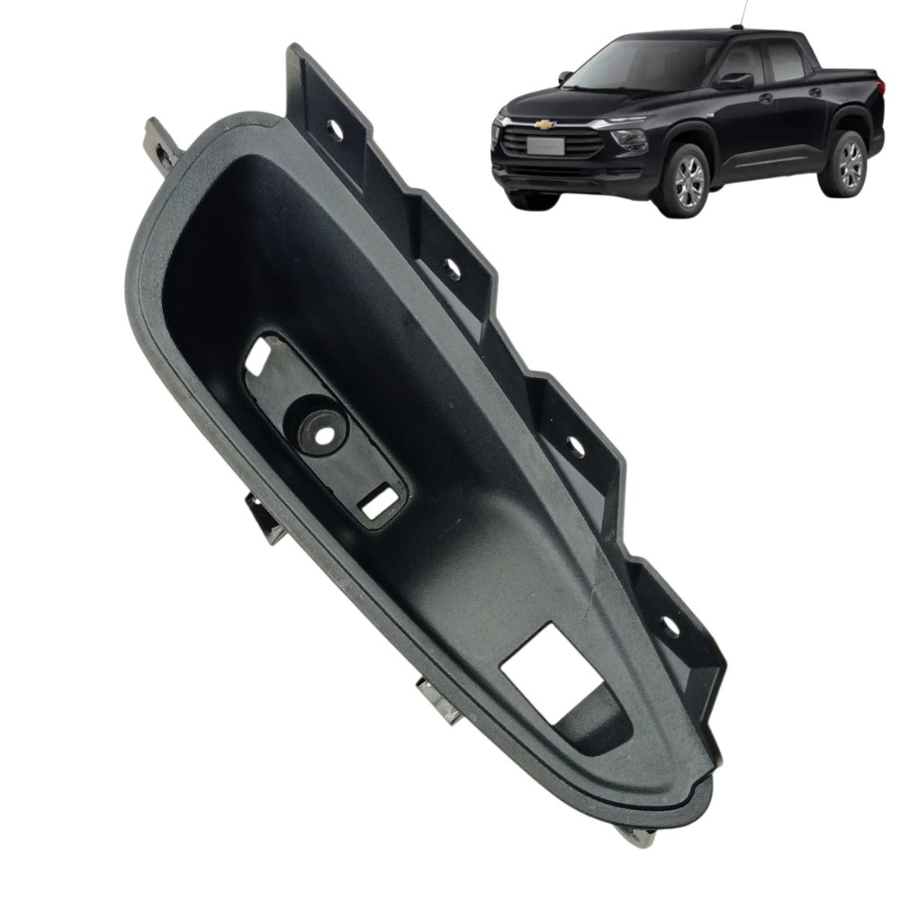 Puxador Interno Porta Traseira Esquerda Gm Montana 2026 Preto Traseira
