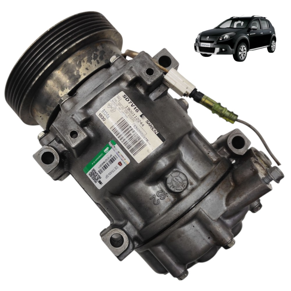 Compressoar ar condicionado Renault Sandero Logan 1.6 8v K7m 2