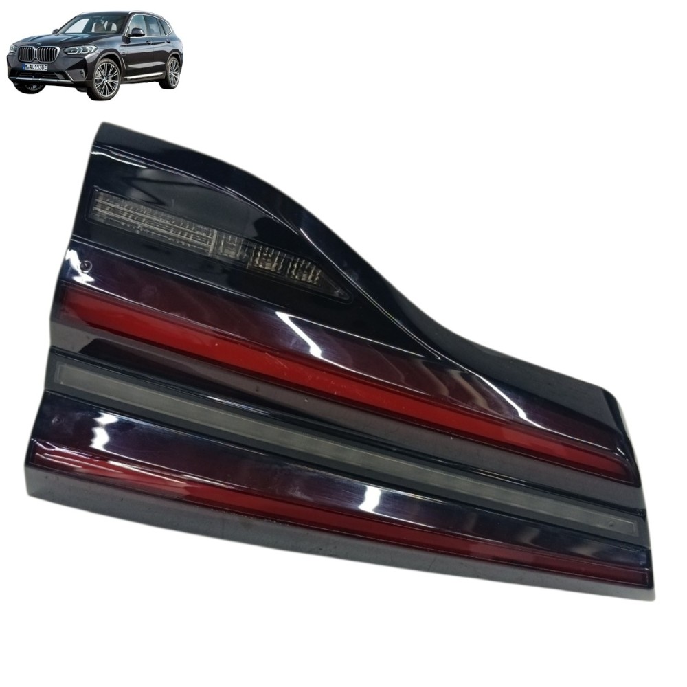 Lanterna Led Direita Tampa Traseira Bmw X3 30e G01 2024 2023 Direito/passageiro Transparente/vermelho