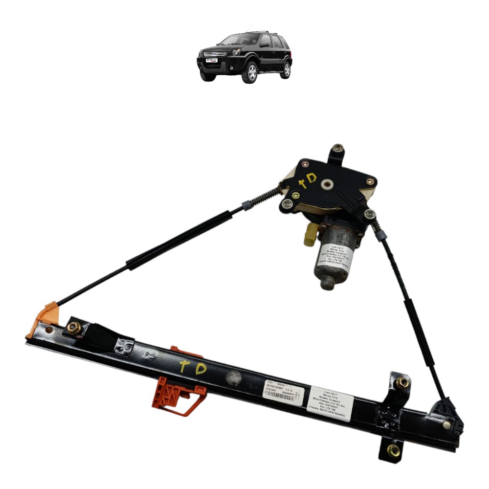 Motor Máquina Vidro Traseiro Direito Ford Ecosport 2006 2007 1