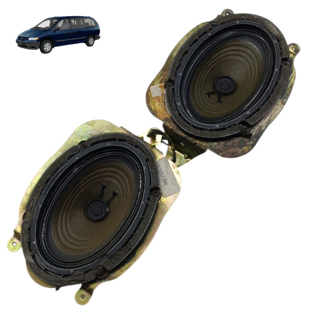 Par Alto Falante Porta Dianteira Chrysler Grand Caravan 2000 Preto 1