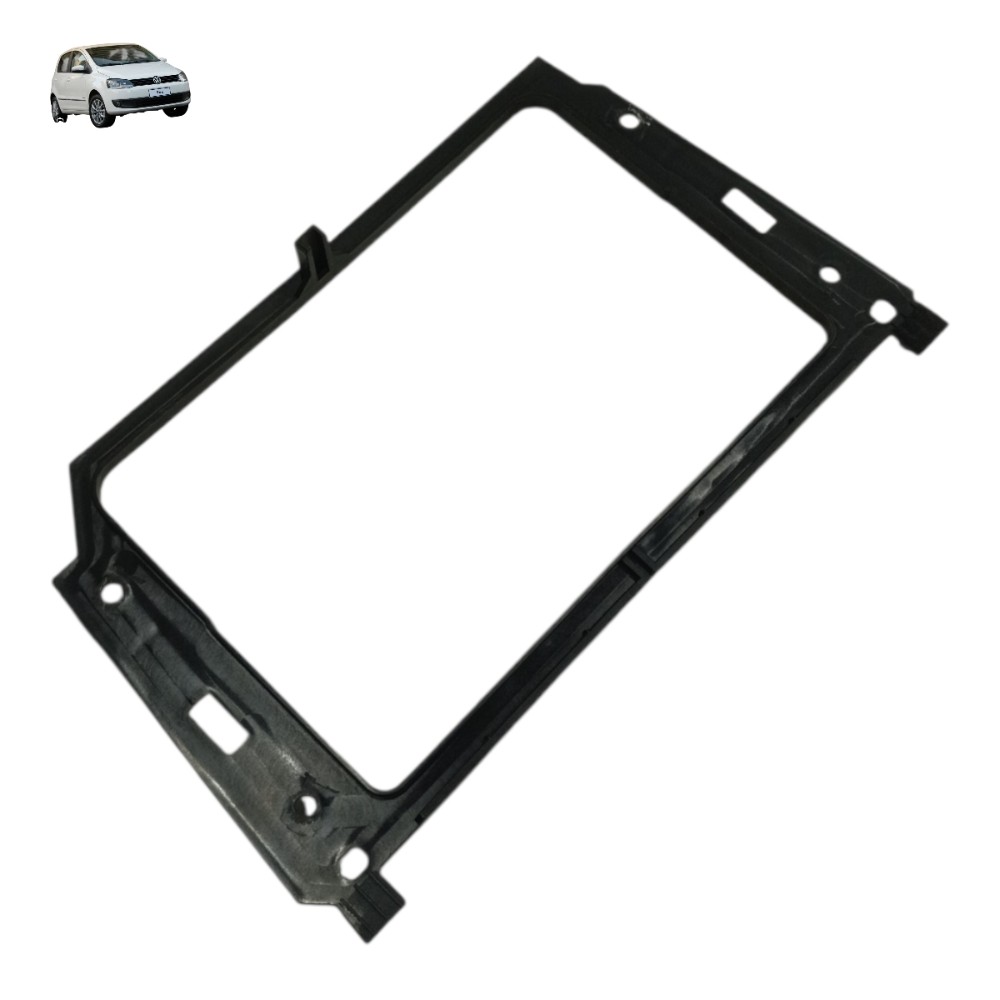 Moldura suporte radio cd player vw fox 2012 2013 2014