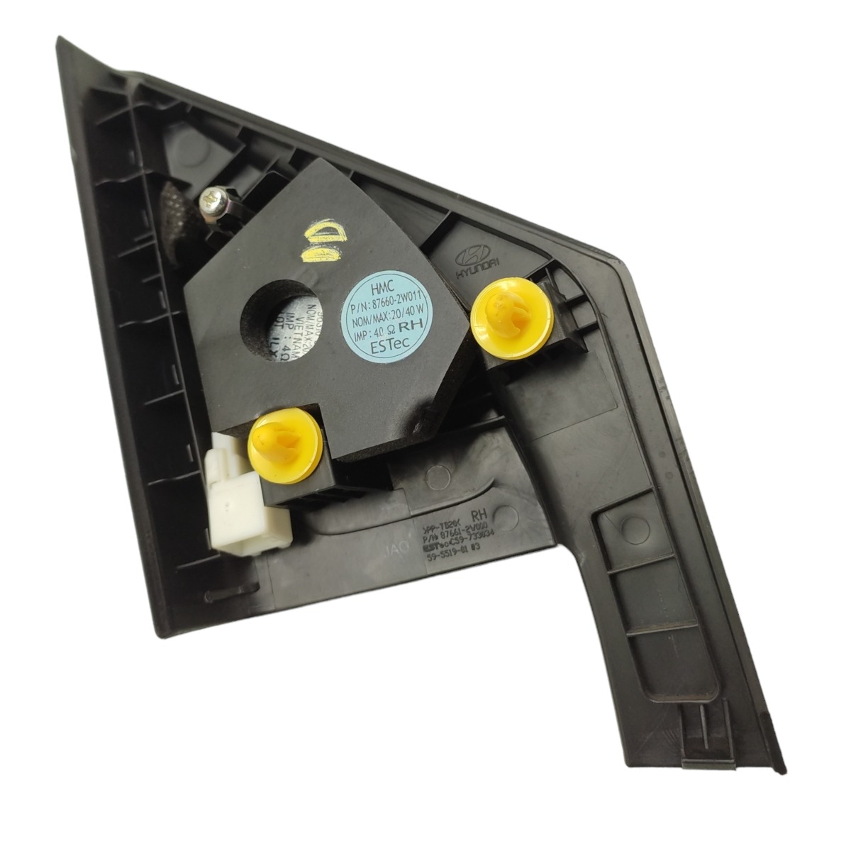 Acabamento Interno Retrovisor Direito Hyundai Santa Fé 2015 Preto 4