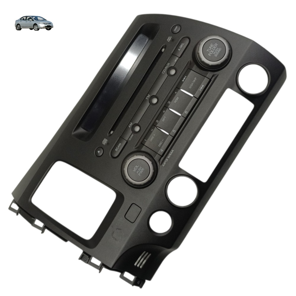 Moldura Central Radio Painel Honda Civic 2007 2008 2009 Cinza