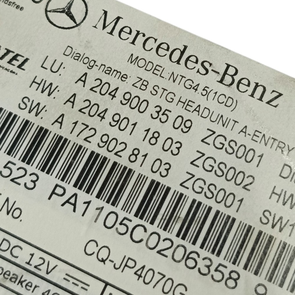 Módulo Som Radio Mercedes C180 Cgi Coupe 2011 2012 2013 Cinza 4