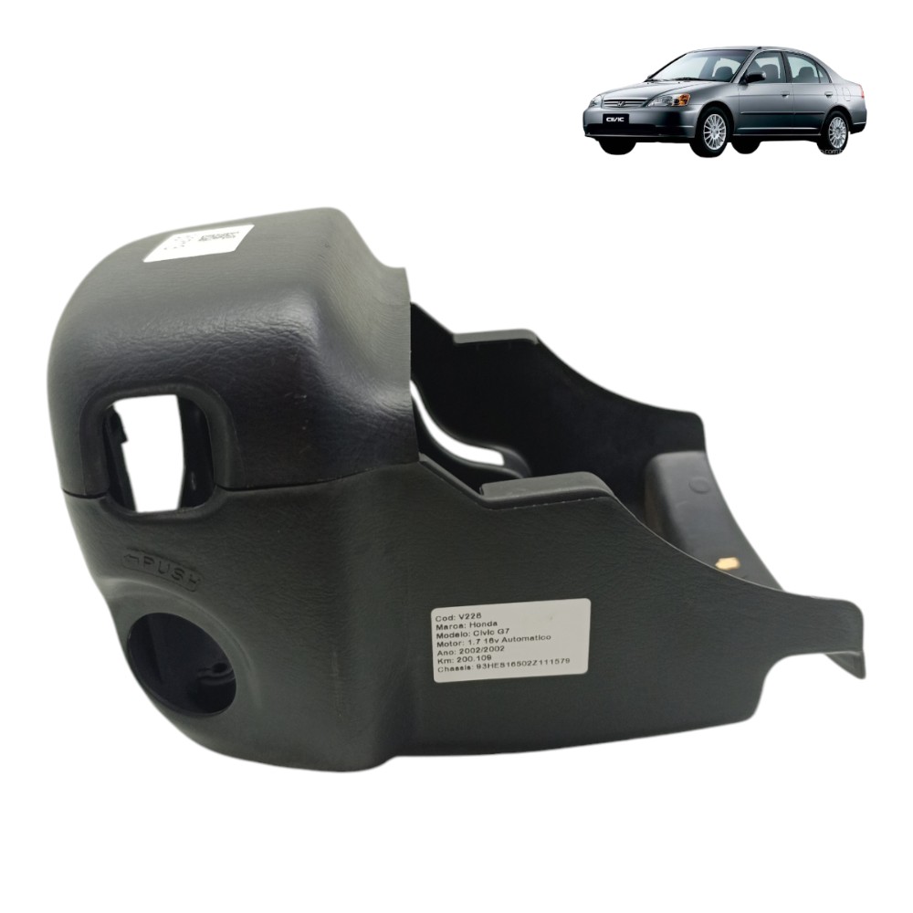 Par Acabamento Coluna Direção Honda Civic G7 2001 02 03 04 1