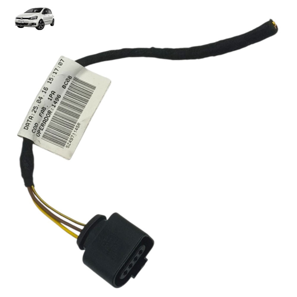 Plug conector fechadura tampa traseira vw fox 2016 2017 2018