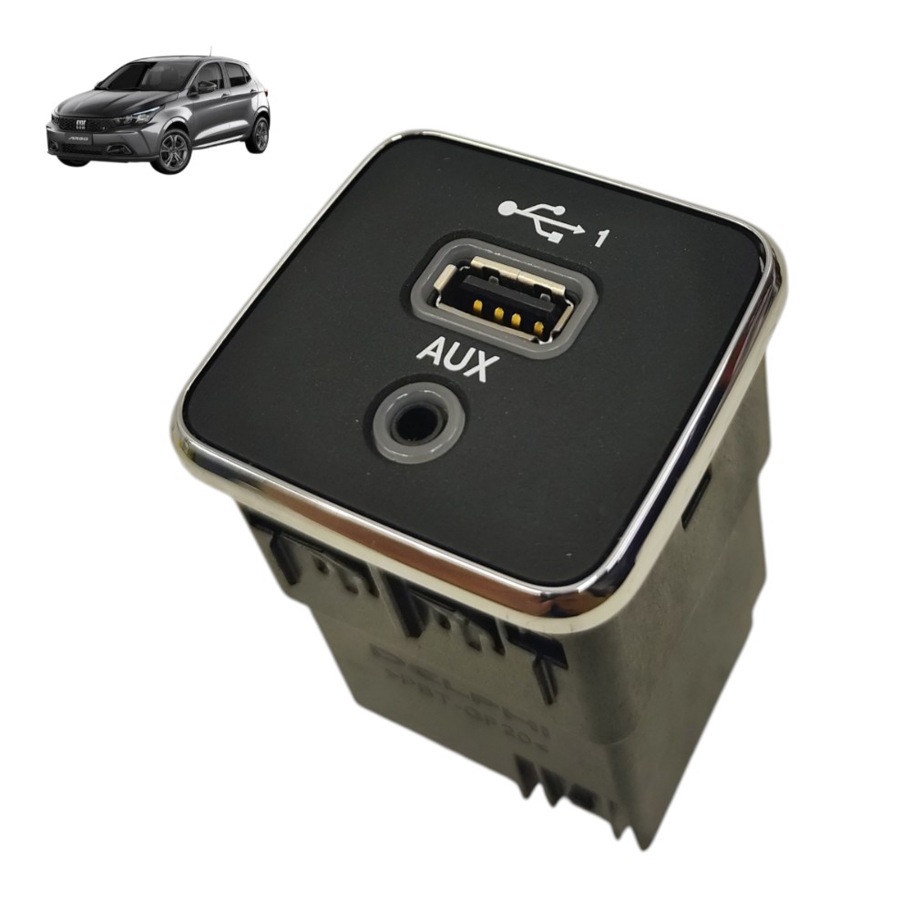 Entrada auxiliar usb console fiat argo 2024