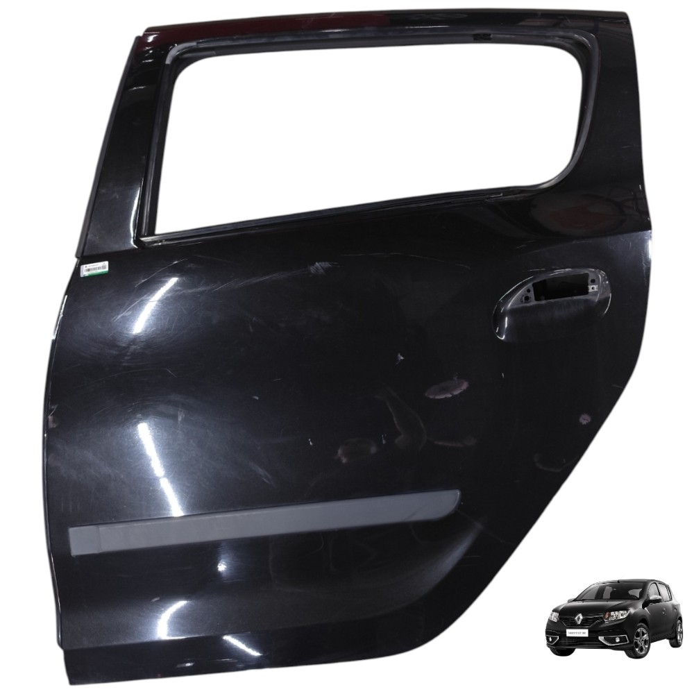 Porta traseira esquerda Renault Sandero 2016 2017 2018 2019 1
