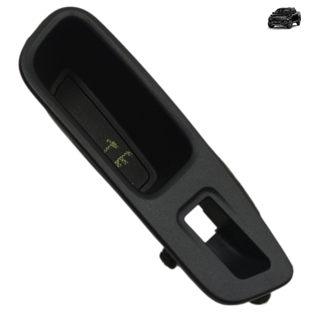 Puxador Interno Porta Traseira Esquerda Fiat Toro 2019 2020 Preto 1