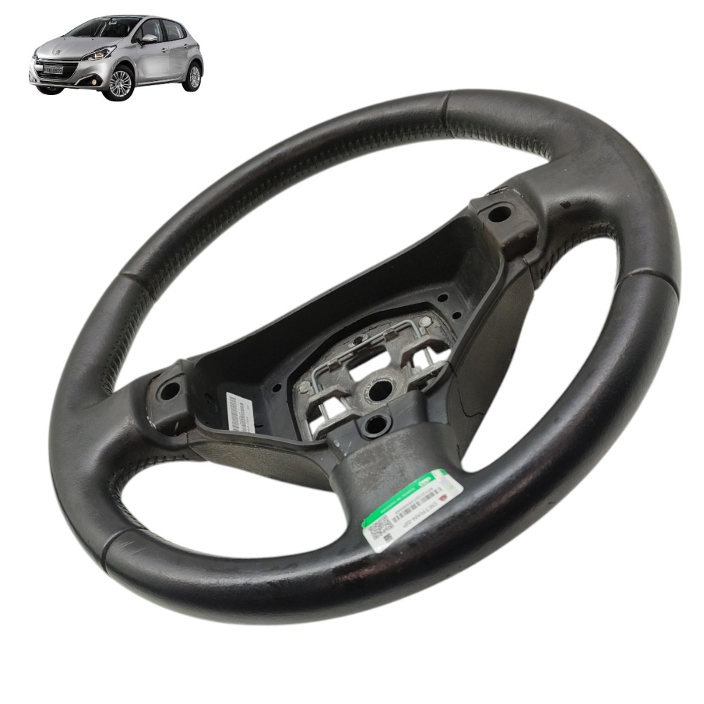 Volante Direção Peugeot 308 2011 2012 2013 2014 Com Desgaste Preto