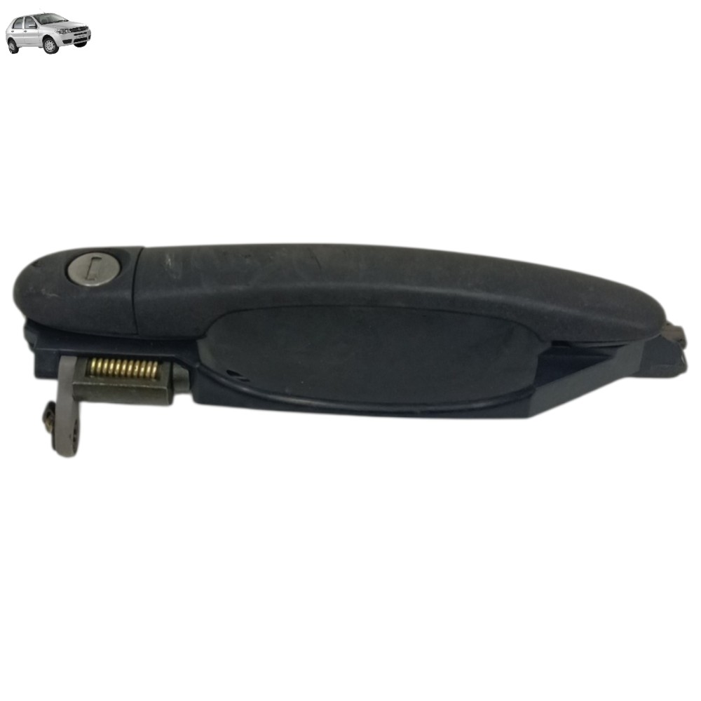 Maçaneta Externa Esquerda Fiat Palio Fire 2007 2008 2019 12 Preto Dianteira/traseira