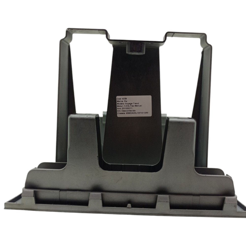 Moldura Painel Central Rádio Vw Voyage Gol Saveiro G5 Cinza 2