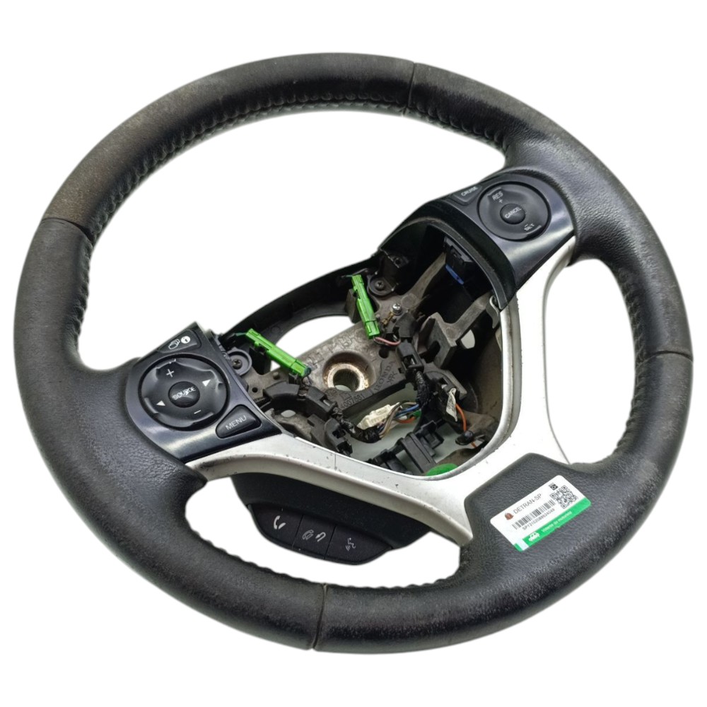 Volante Direção Com Comandos Honda Civic G9 Com Desgaste Preto 2