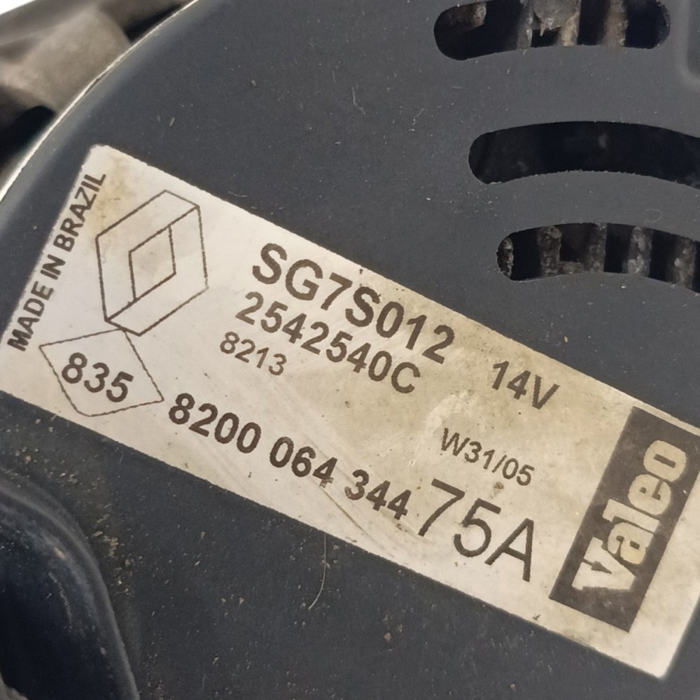 Alternador 14v 75a Renault Clio Sandero Logan 1.0 8200064344 3