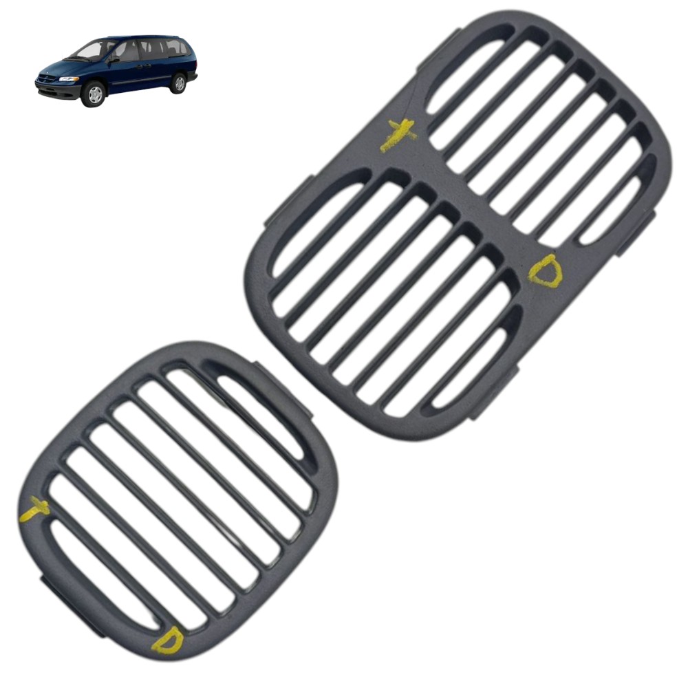 Jogo Grade Saida Ar Traseira Chrysler Grand Caravan 1999 00 1