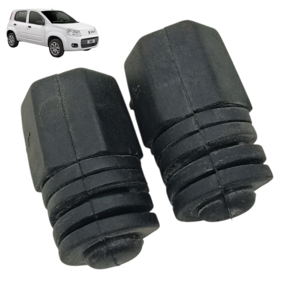Par borracha batente capô fiat uno Vivace 2012 2013 2014