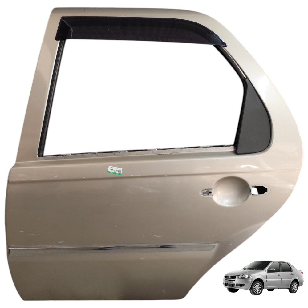 Porta Traseira Esquerda Fiat Siena 2008 2009 2010 2011 2012 Traseira Esquerdo Bege 1