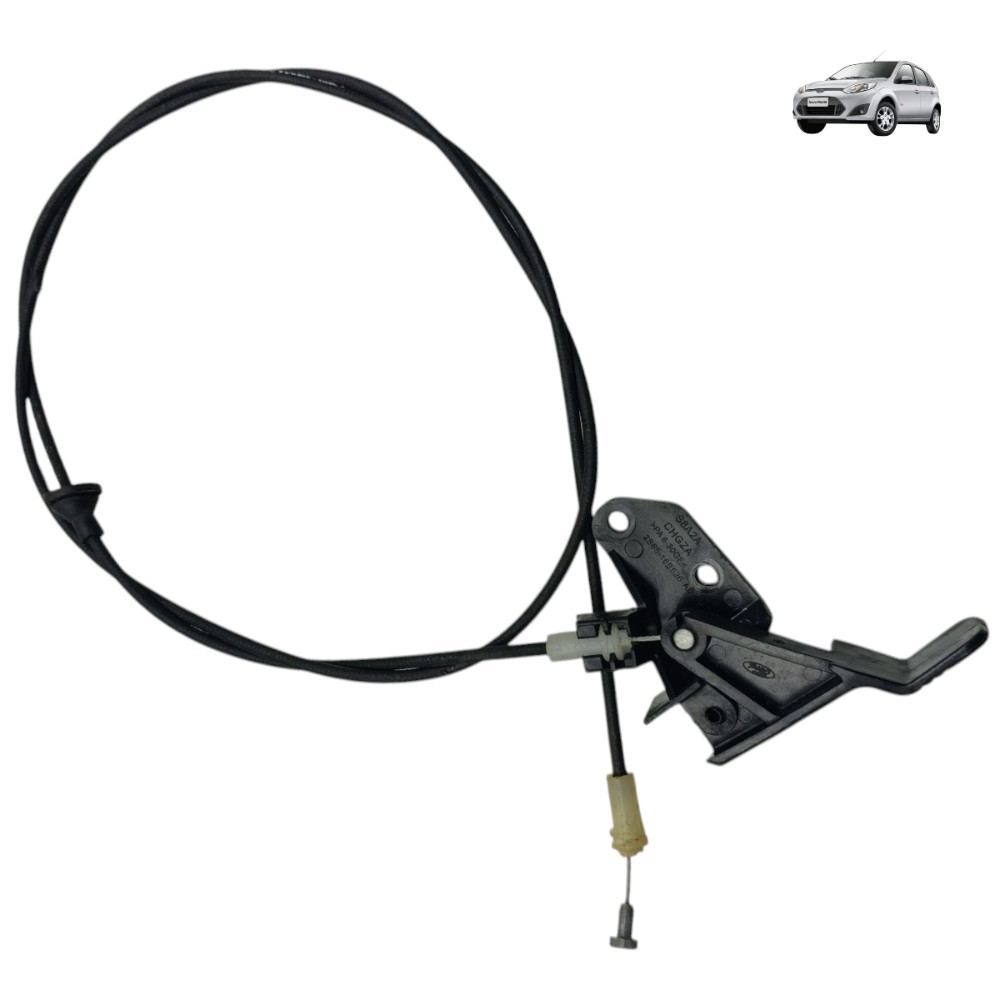 Alavanca Cabo Abertura Capô Ford Fiesta 2008 2009 Até 2014 1