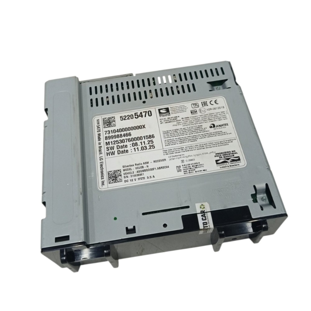 Módulo multimídia GM Montana 1.2 2026 Com detalhe conector 1