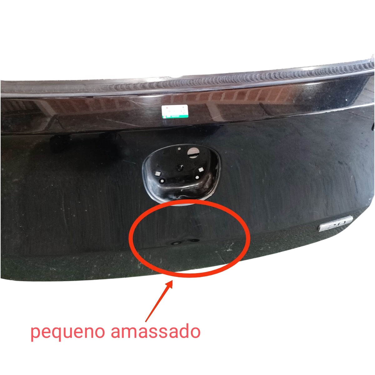 Tampa Traseira Hyundai I30 2010 2011 2012 Pequeno Amassado Preto 2