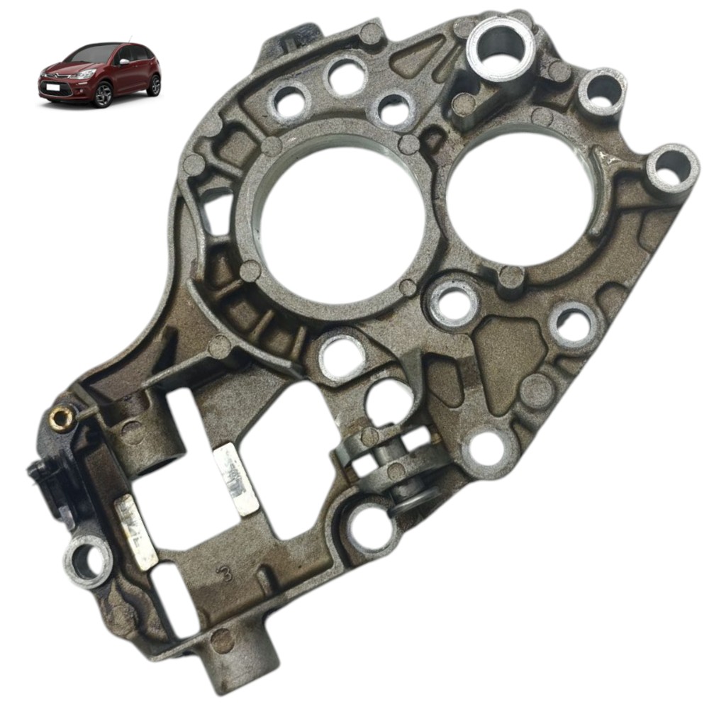 Placa Suporte Garfos Câmbio Citroen C3 1.6 16v Manual 2004 1