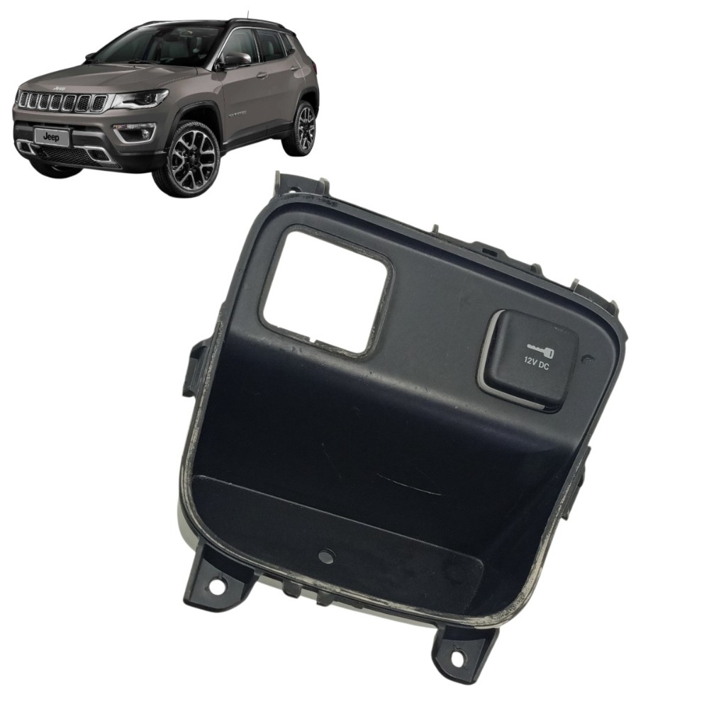 Porta Objeto Console Central Tomada 12v Jeep Compass 2020