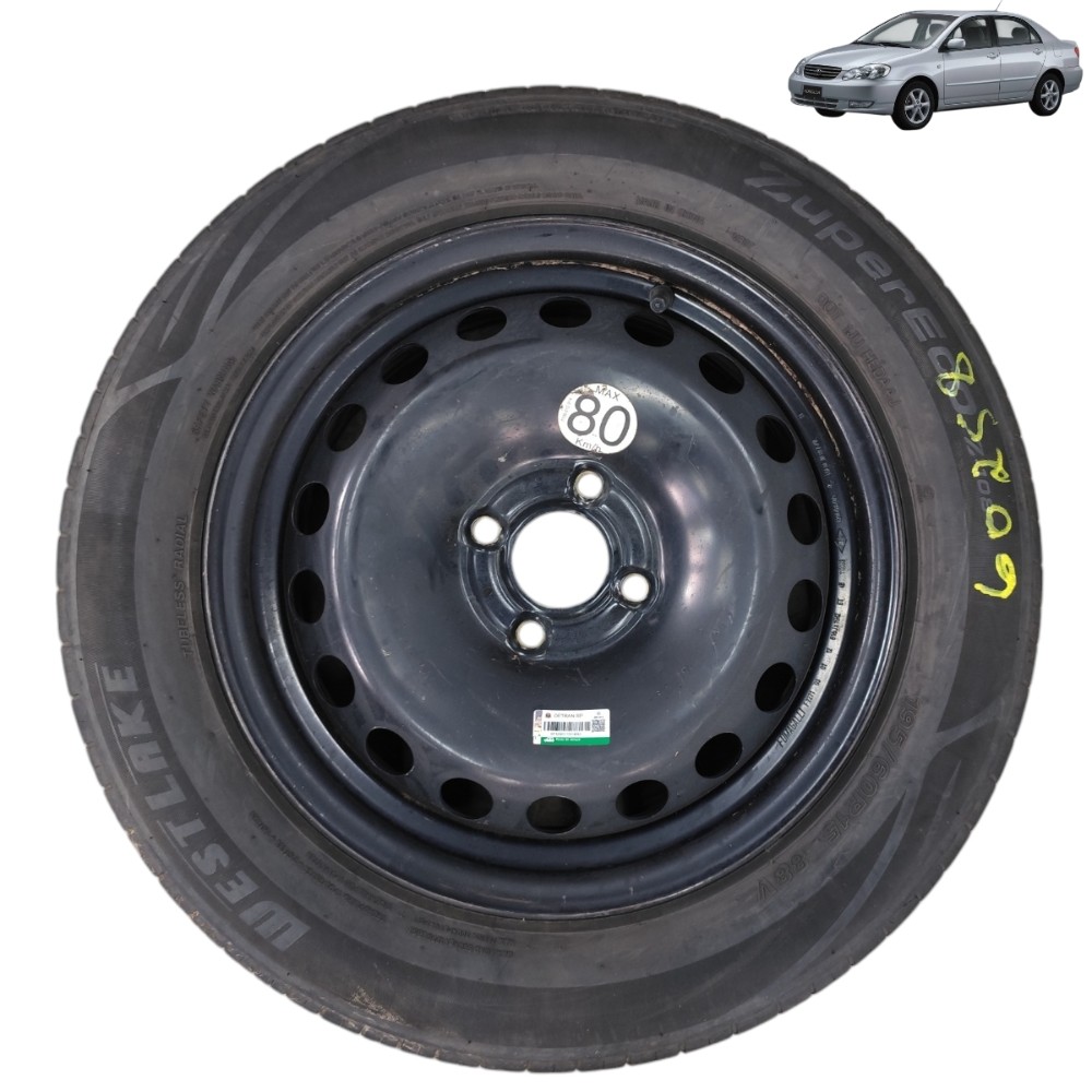 Roda ferro estepe aro 15 4×100 Toyota corolla 2003 2004 2005 1