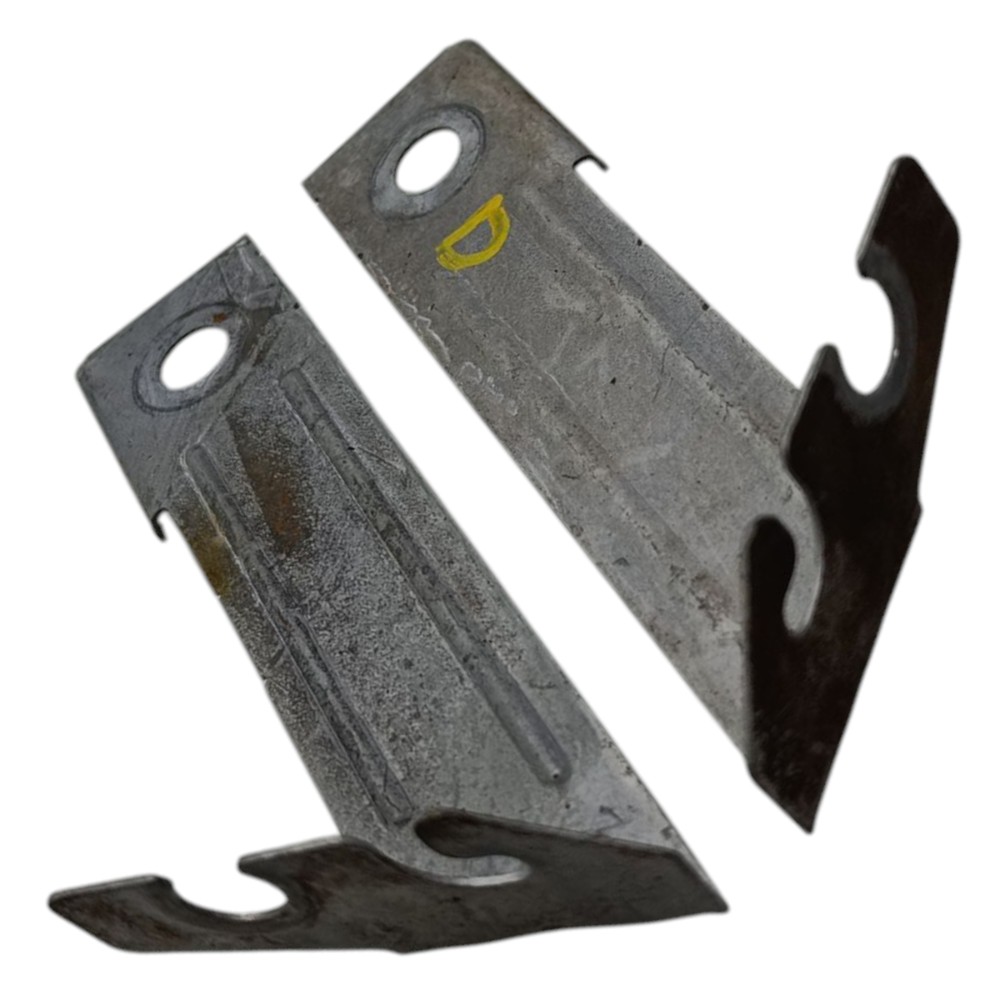 Par Suporte Sensor Abs Traseiro Ford Fiesta 2011 2012 2013 Prata 2