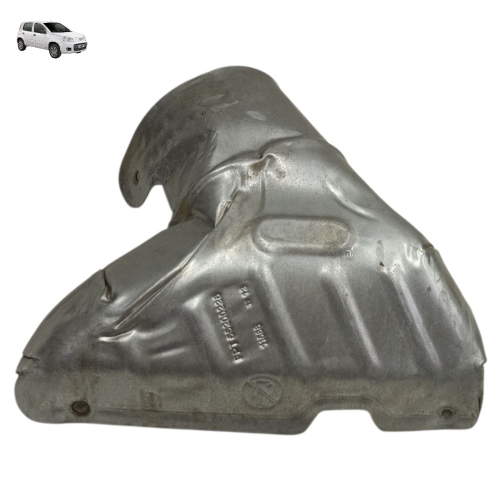 Protetor Térmico Coletor Escape Fiat Uno Vivace 2013 2014 15 Prateado