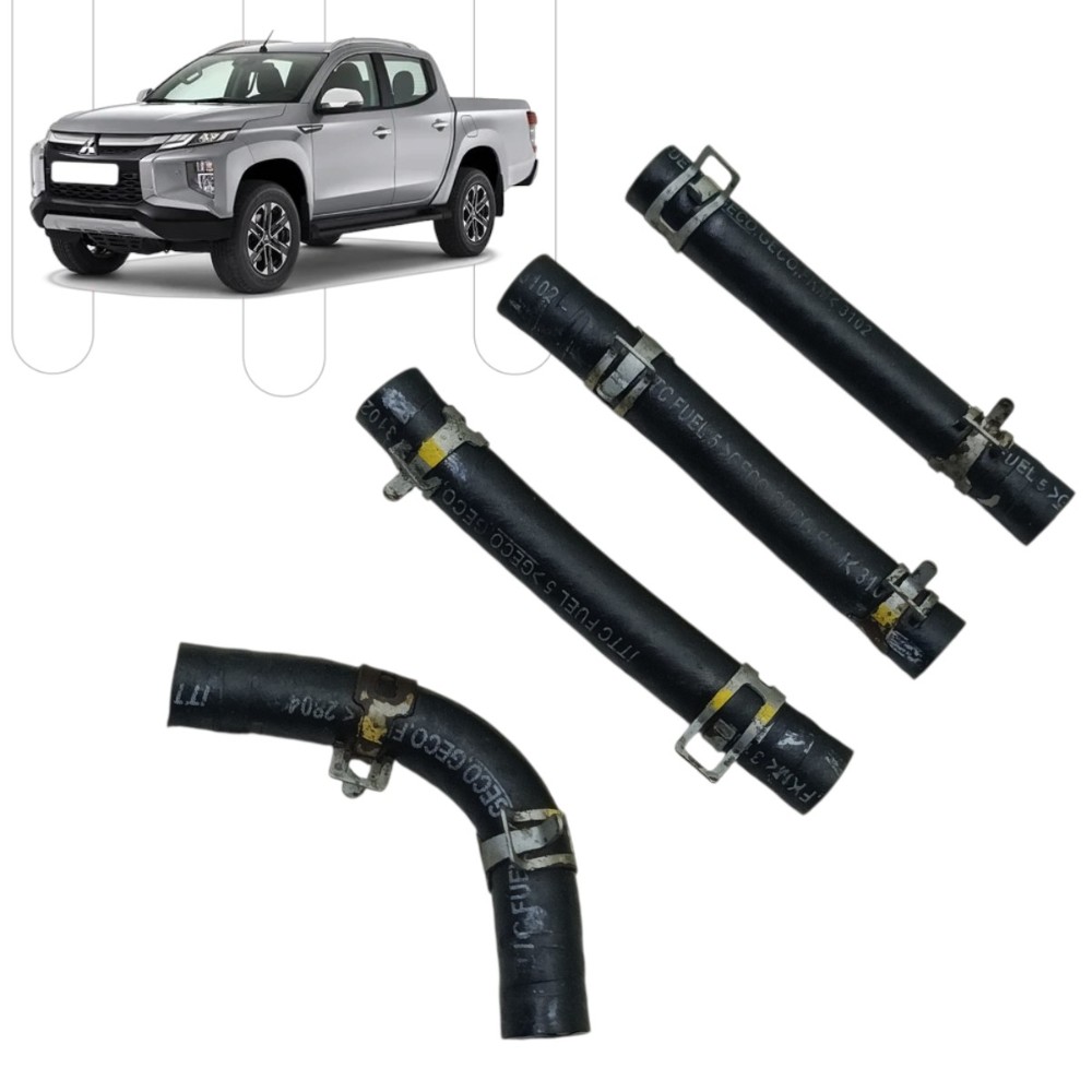 Jogo Mangueira retorno bico injetor Mitsubishi L200 2.4 2024