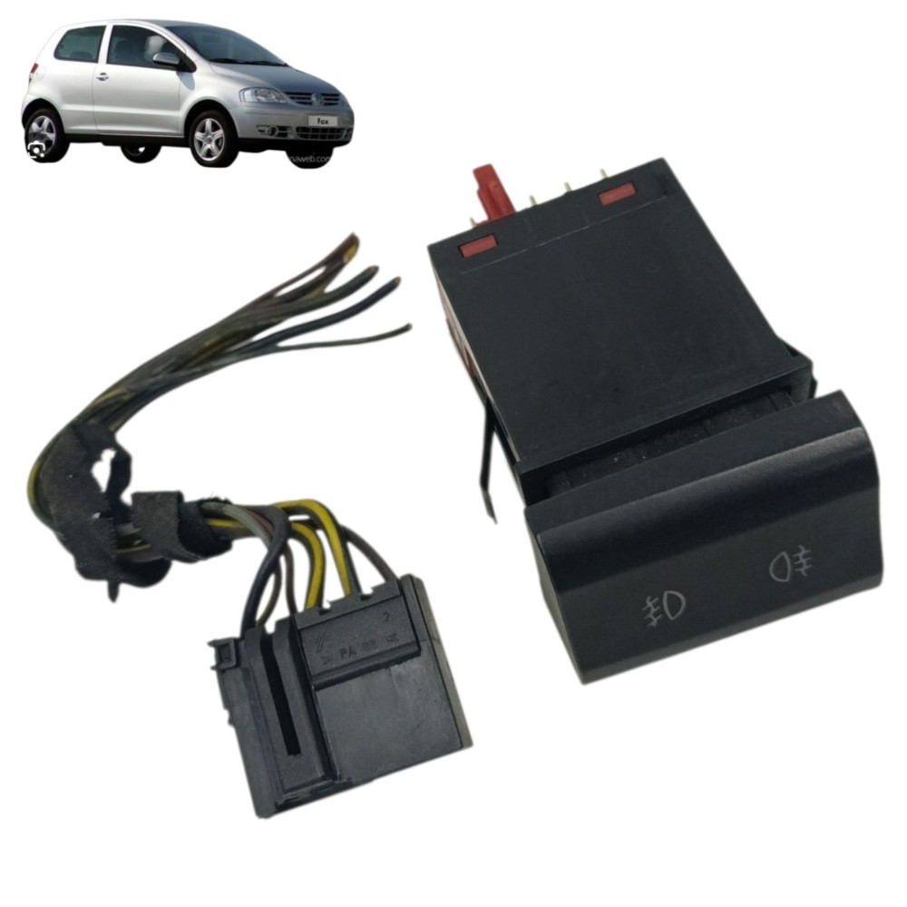 Botão Farol Milha Vw Fox 2003 Até 2008