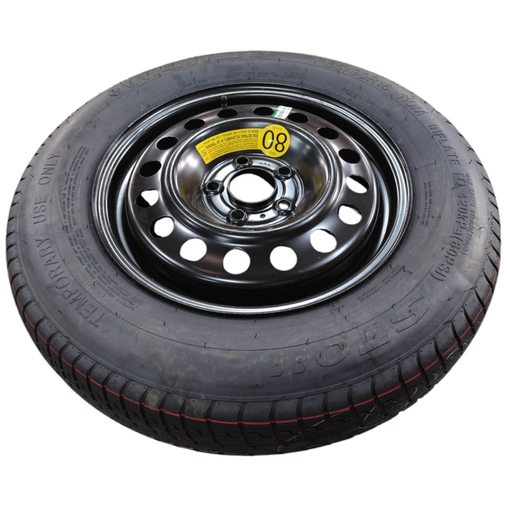 Roda Estepe Fino Aro 16 5×114,3 Hyundai Creta 2026 2025 Preto 2