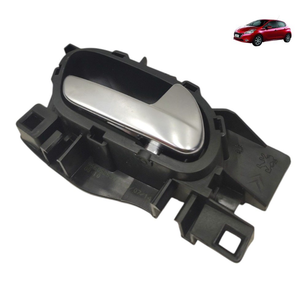 Maçaneta Interna Direita Peugeot 208 2014 2015 2016 2017 18 Preto 1