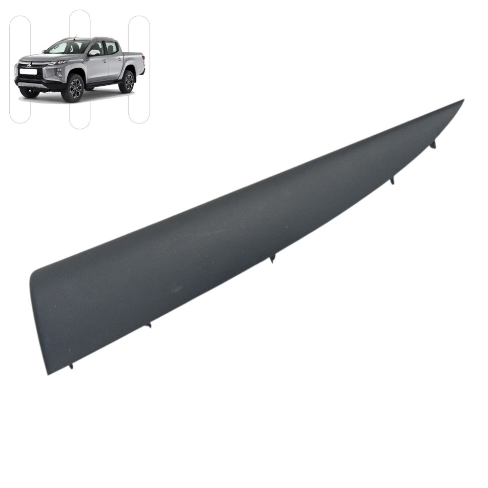 Acabamento Painel Console Mitsubishi L200 Triton 2024 2020 Preto Moldado