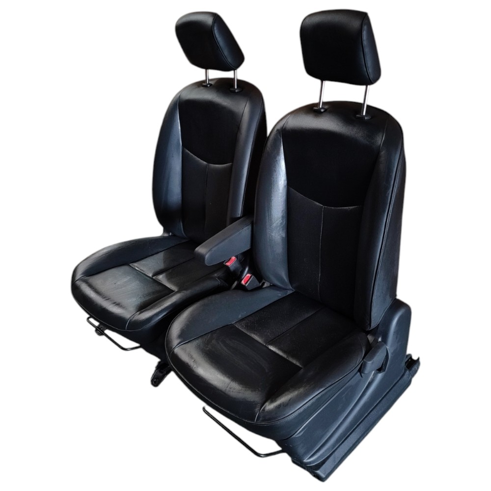 Jogo Banco Couro Nissan Livina Xgear 2010 2011 2012 2013 14 Preto 3