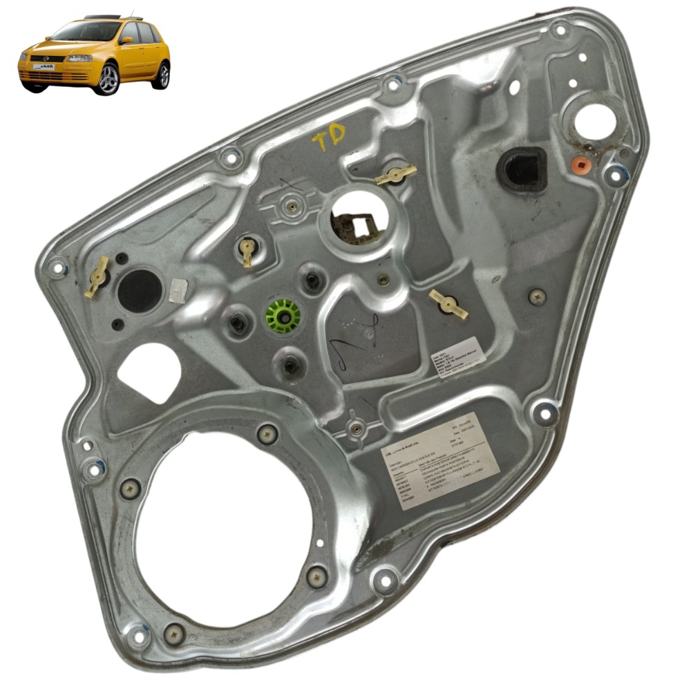 Máquina Vidro Porta Traseira Direita Fiat Stilo 2003 04 05 1
