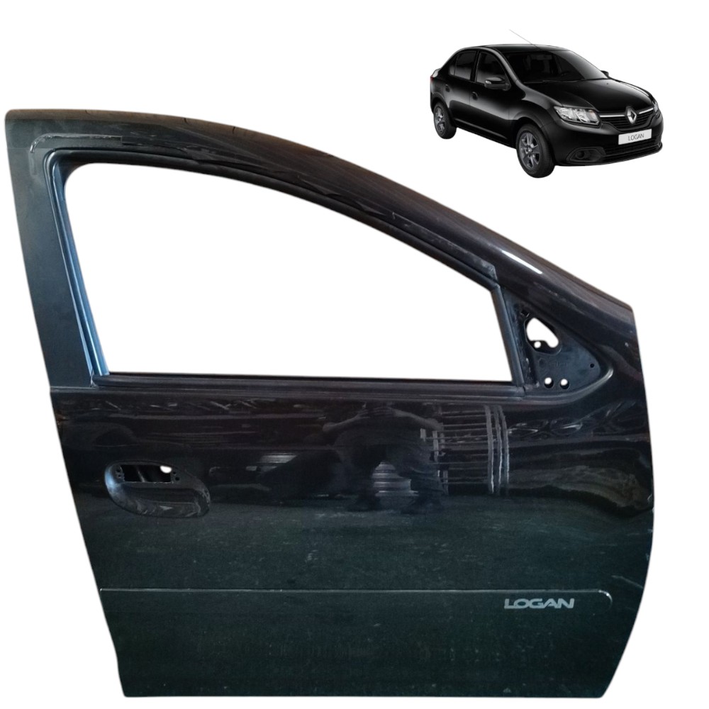 Porta Dianteira Direita Renault Logan 2019 2018 2017 2016 15 Dianteira Direita Preto 1