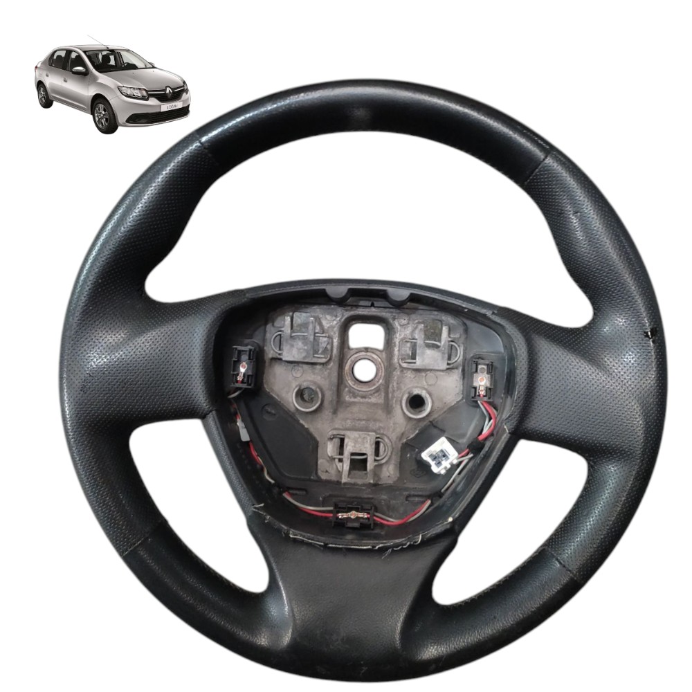 Volante Direção Renault Logan Sandero 2016 2017 2018 2019 Preto