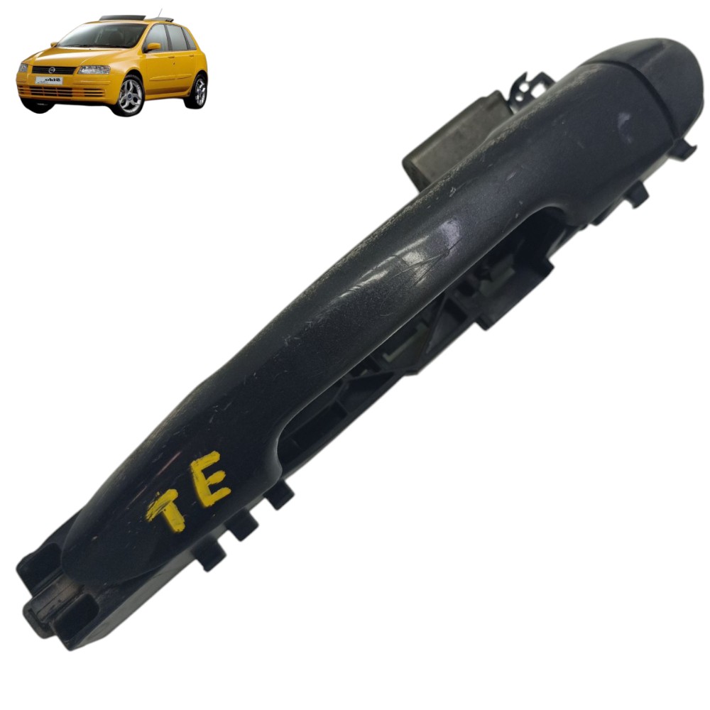 Maçaneta Externa Porta Traseira Esquerda Fiat Stilo 2003 04 Preto 1
