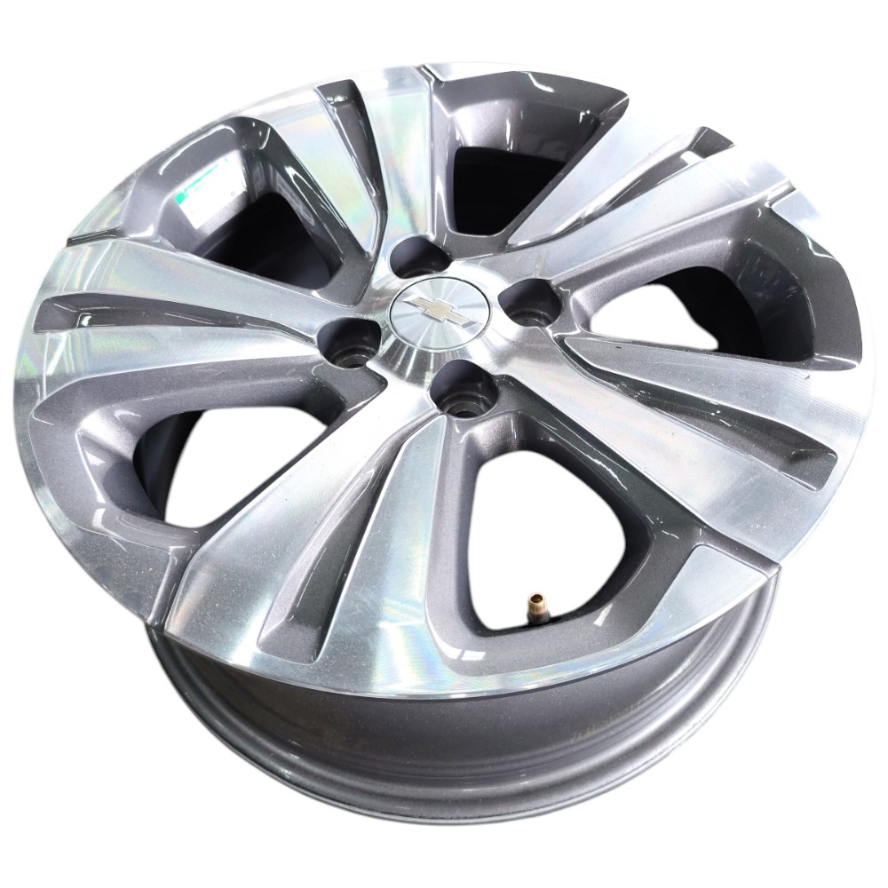 Jogo Roda Aro 16 4×100 Gm Spin Cobalt Onix Prisma Montana Prata 6