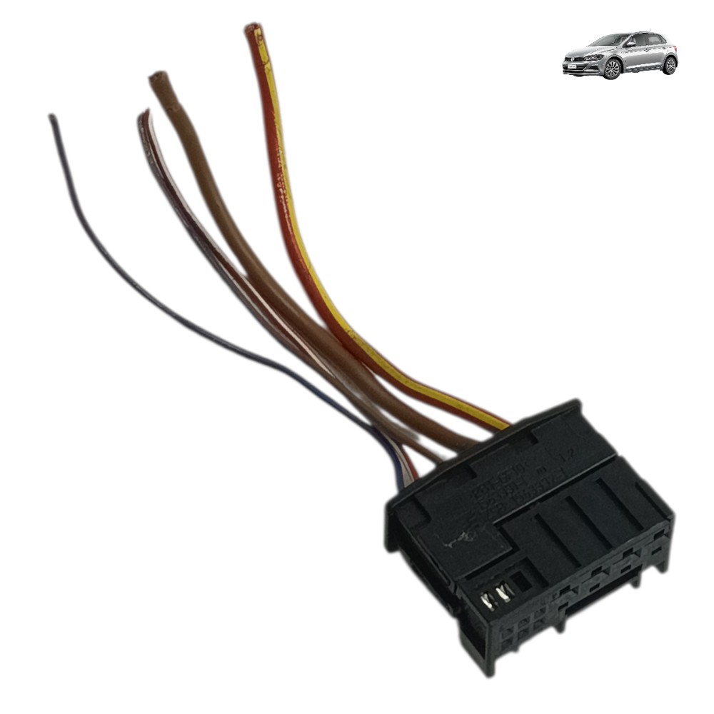 Plug motor vidro traseiro direito VW Polo 2018 2019 2020 21 1