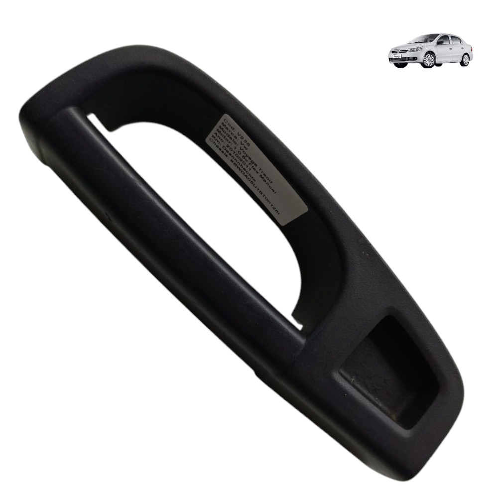 Puxador Interno Porta Traseira Esquerda Vw Voyage Gol G5 Preto Traseira 1