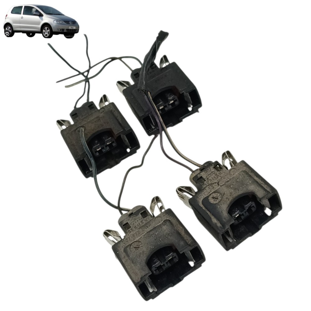 Jogo plug conector bico injetor VW Fox 1.0 EA111 2004 2005