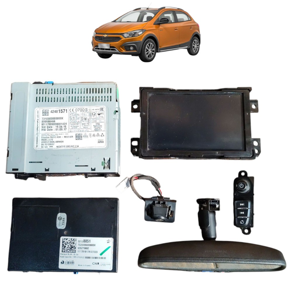 Kit Multimídia Mylink 2 Gm Onix Prisma 2017 2018 2019 Preto 1