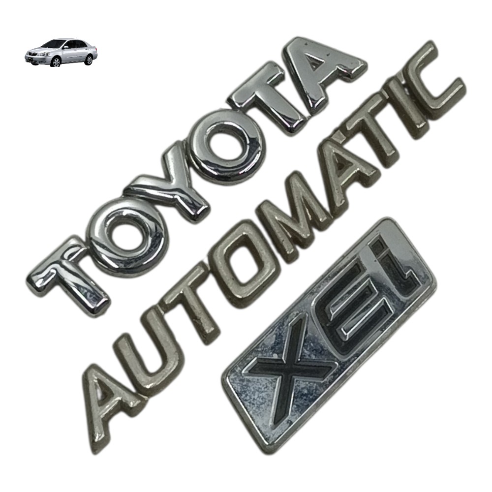 Letreiro Toyota Corolla Xei 2002 2003 2004 2005 2006 2007 Prata 1