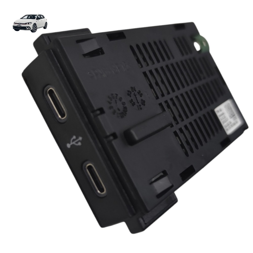 Entrada Usb Dupla Auxiliar Vw Polo 2026 2025 2024
