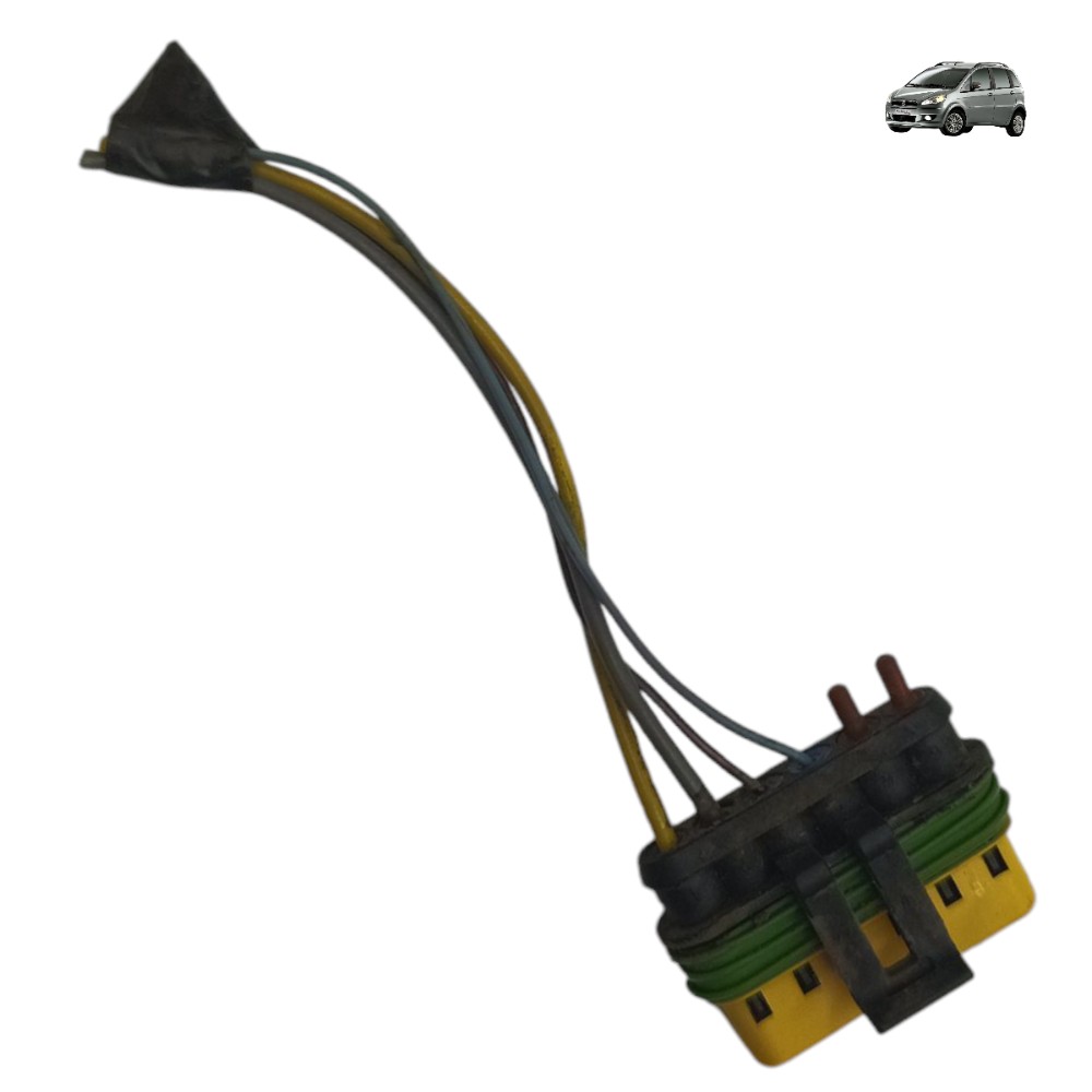 Plug Conector Fechadura Porta Traseira Fiat Idea 2013 2014 1